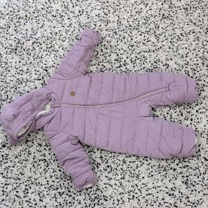H&M Padded Snowsuit 6-9M Light purple like new